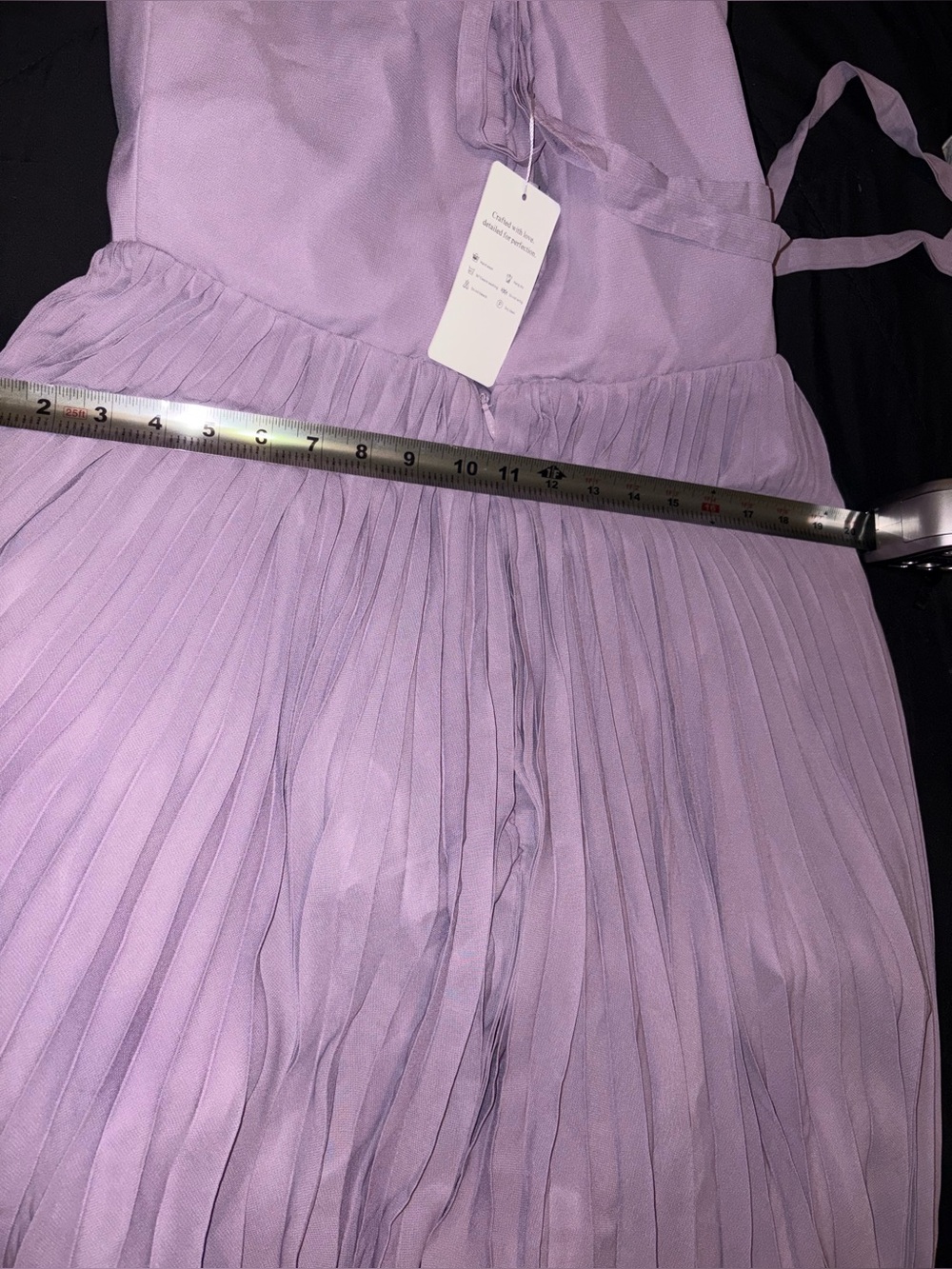 Lavender Sleeveless Pleated Maxi Dress - Picture 4 of 10